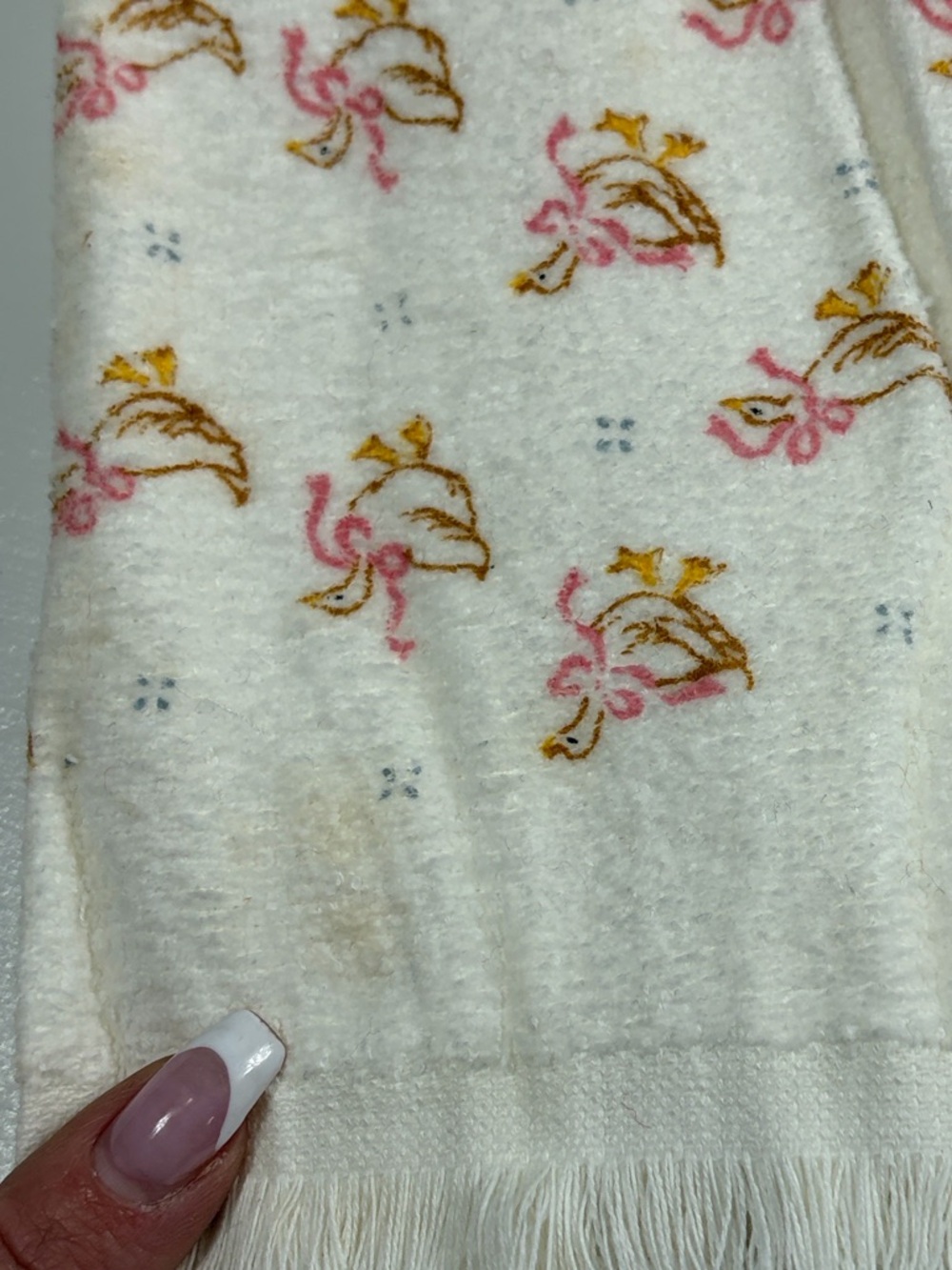Vintage Cross stitch collectibles spring geese hand towels NWT goose geese ducks - Picture 9 of 10
